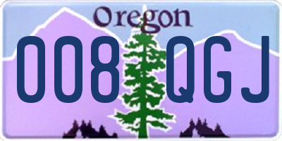 OR license plate 008QGJ