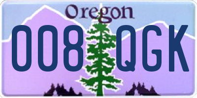 OR license plate 008QGK