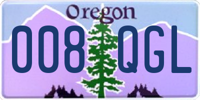 OR license plate 008QGL