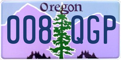 OR license plate 008QGP