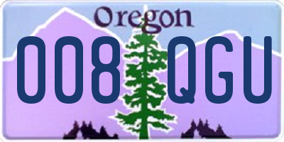 OR license plate 008QGU