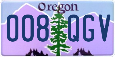 OR license plate 008QGV