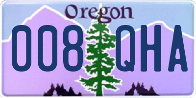 OR license plate 008QHA