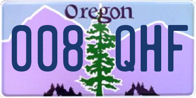 OR license plate 008QHF
