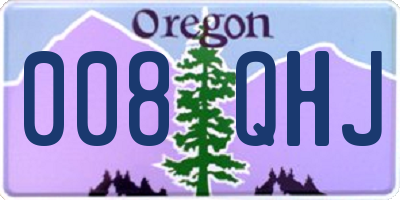 OR license plate 008QHJ