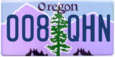 OR license plate 008QHN