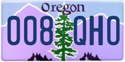 OR license plate 008QHO