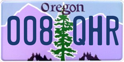 OR license plate 008QHR