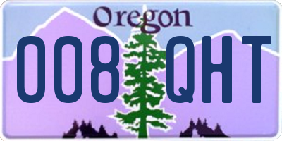 OR license plate 008QHT