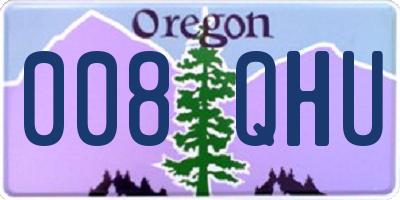 OR license plate 008QHU