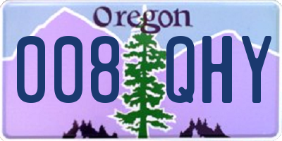 OR license plate 008QHY