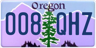 OR license plate 008QHZ