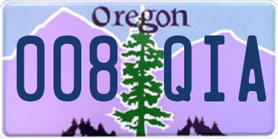 OR license plate 008QIA