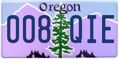 OR license plate 008QIE