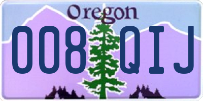 OR license plate 008QIJ