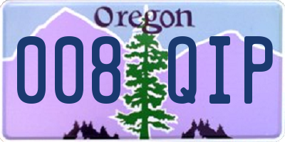 OR license plate 008QIP