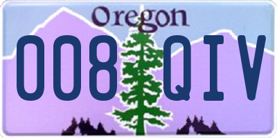 OR license plate 008QIV