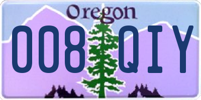 OR license plate 008QIY