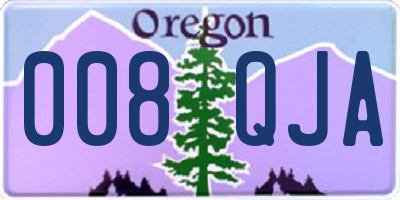 OR license plate 008QJA