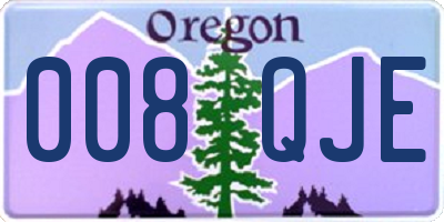 OR license plate 008QJE