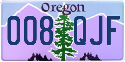 OR license plate 008QJF