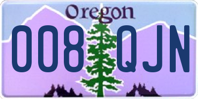 OR license plate 008QJN