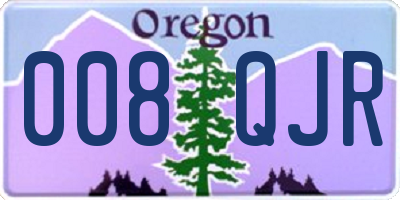 OR license plate 008QJR