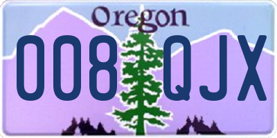 OR license plate 008QJX