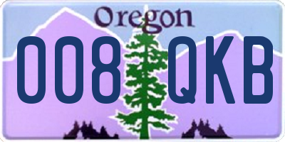 OR license plate 008QKB