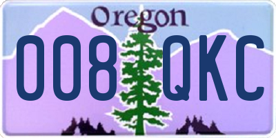 OR license plate 008QKC