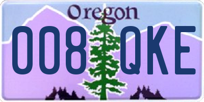 OR license plate 008QKE