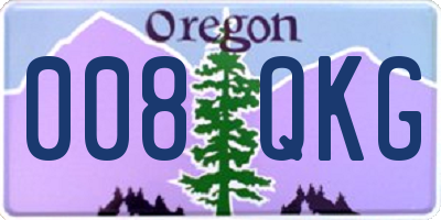 OR license plate 008QKG