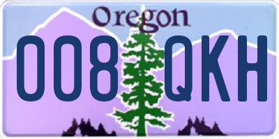 OR license plate 008QKH