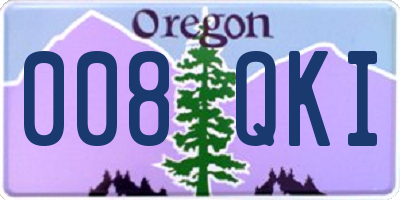 OR license plate 008QKI
