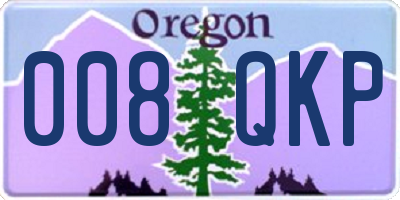 OR license plate 008QKP
