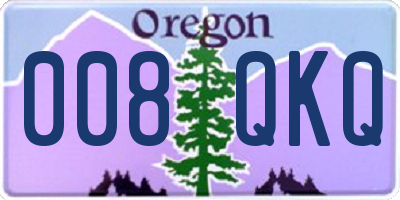 OR license plate 008QKQ