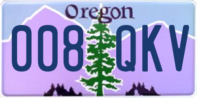 OR license plate 008QKV