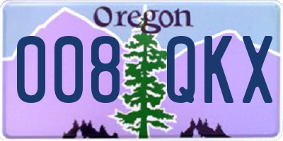 OR license plate 008QKX