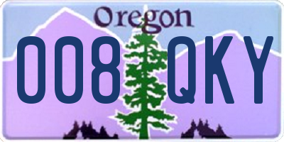 OR license plate 008QKY