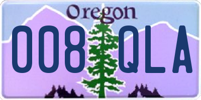 OR license plate 008QLA