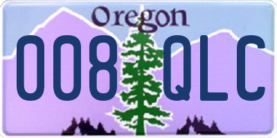 OR license plate 008QLC