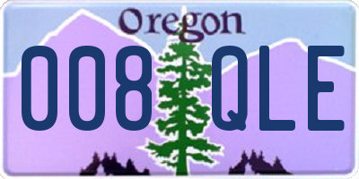 OR license plate 008QLE