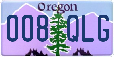 OR license plate 008QLG