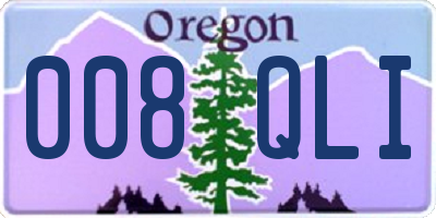 OR license plate 008QLI