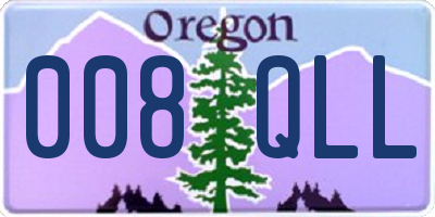 OR license plate 008QLL