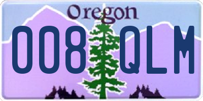 OR license plate 008QLM