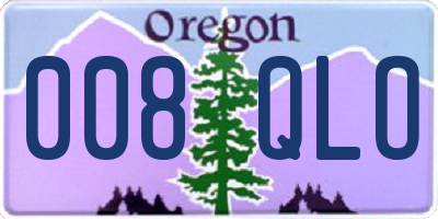 OR license plate 008QLO