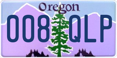 OR license plate 008QLP