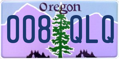 OR license plate 008QLQ