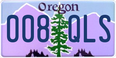 OR license plate 008QLS